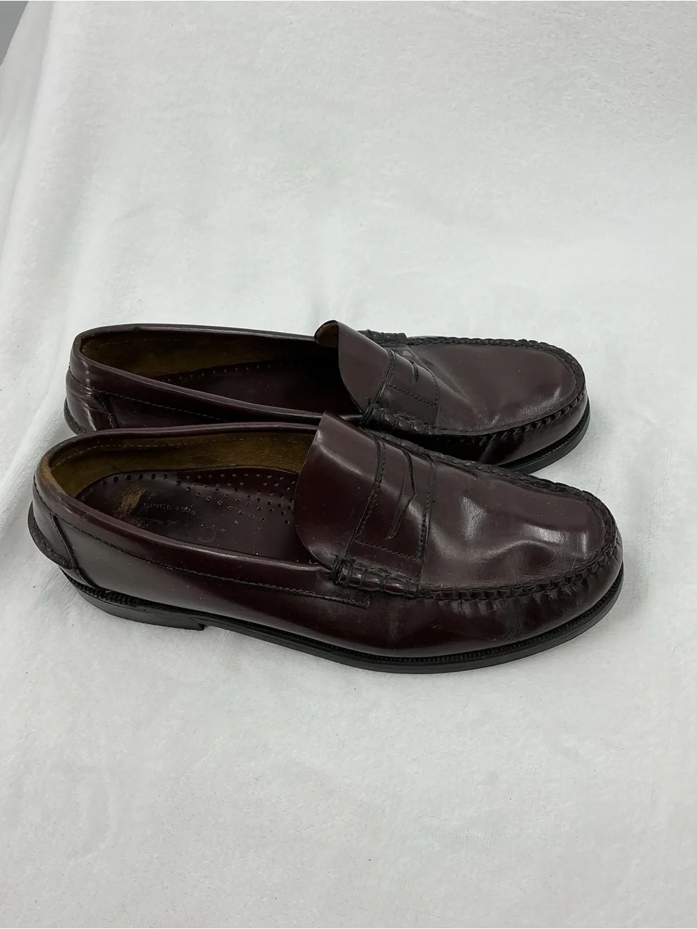 Sebago Men’s Burgundy Leather Penny Loafers B41